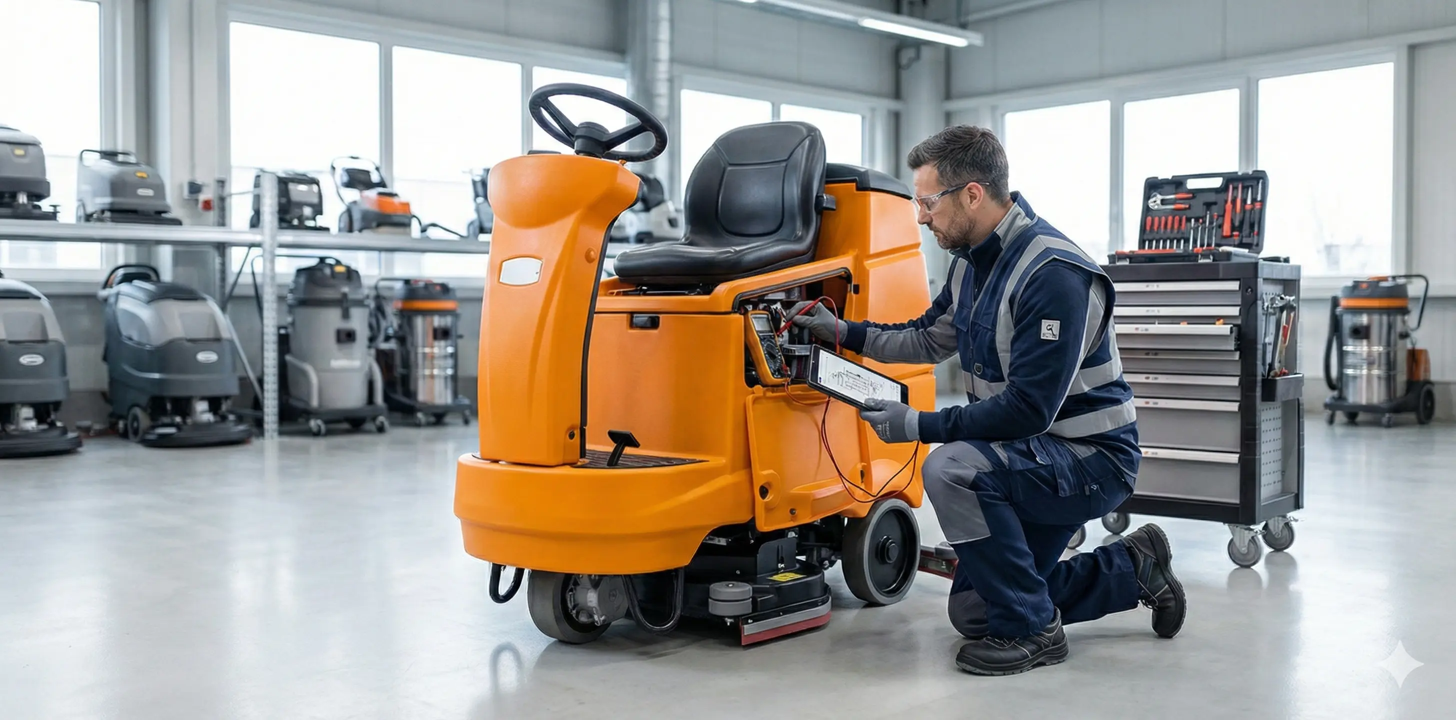 Industrial cleaning equipment used in commercial environments